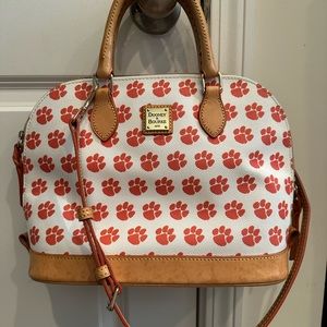 Dooney & Bourke Domed Satchel with shoulder strap, Clemson Tigers!!